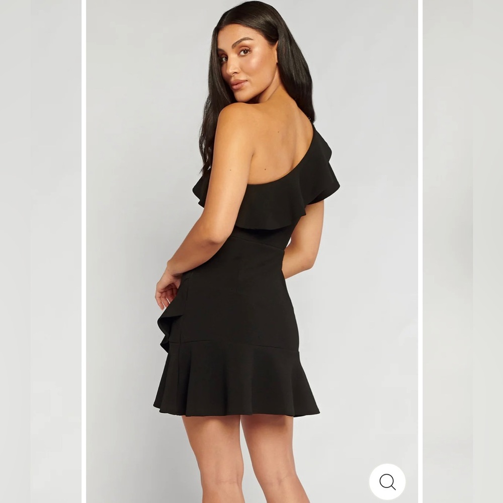 Shills The Label Women’s Mini Little Black Dress Aurora One Shoulder Size S NWT - Picture 4 of 7